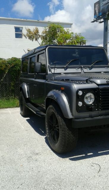 1987 Grey and Black Land Rover Defender SUV