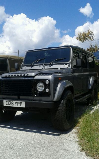 1987 Grey and Black Land Rover Defender SUV