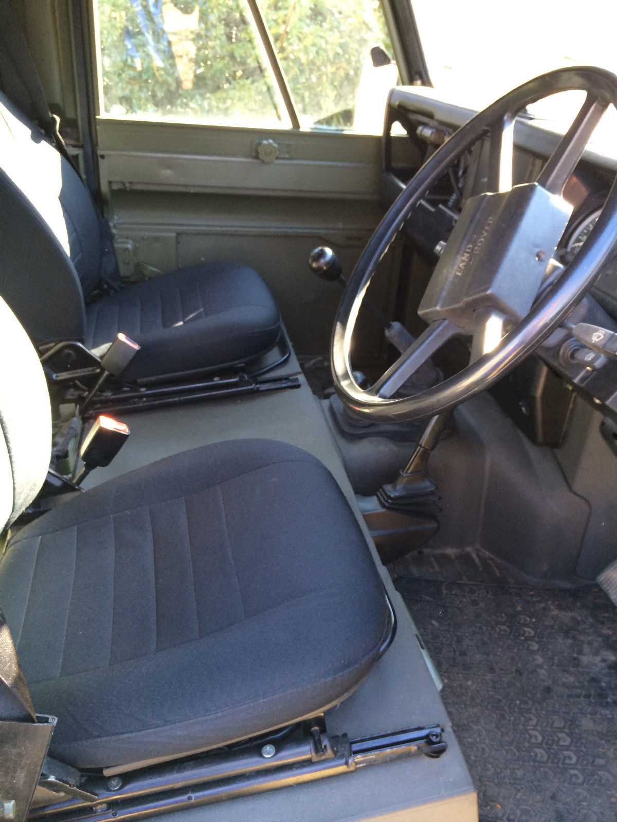 1984 Blue and White Land Rover Defender SUV