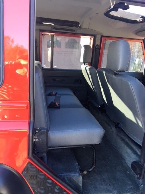 1989 Torch Red Land Rover Defender SUV