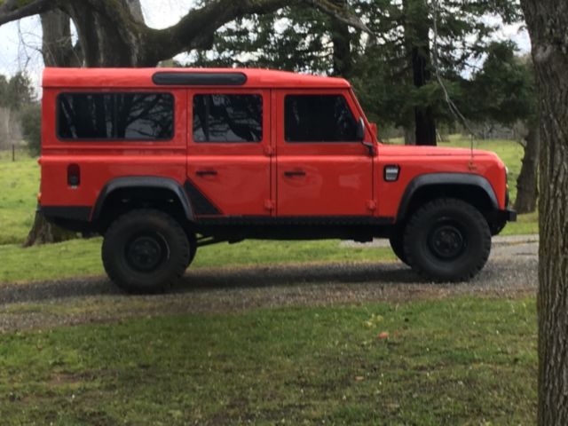 1989 Torch Red Land Rover Defender SUV