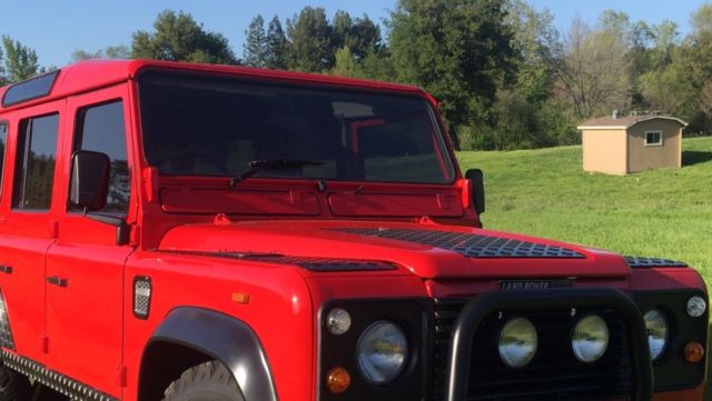 1989 Torch Red Land Rover Defender SUV