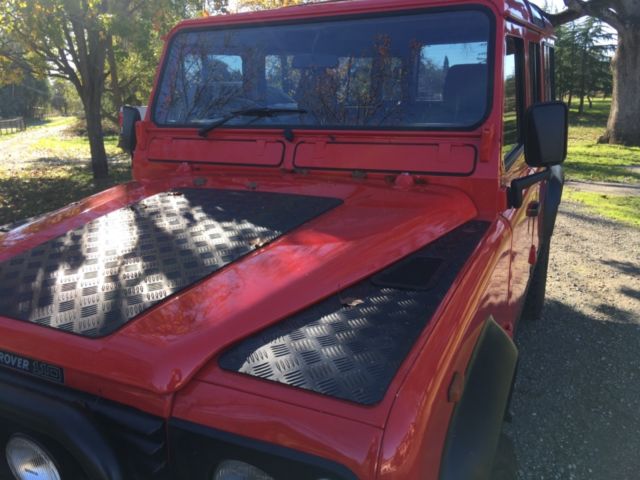 1989 Torch Red Land Rover Defender SUV