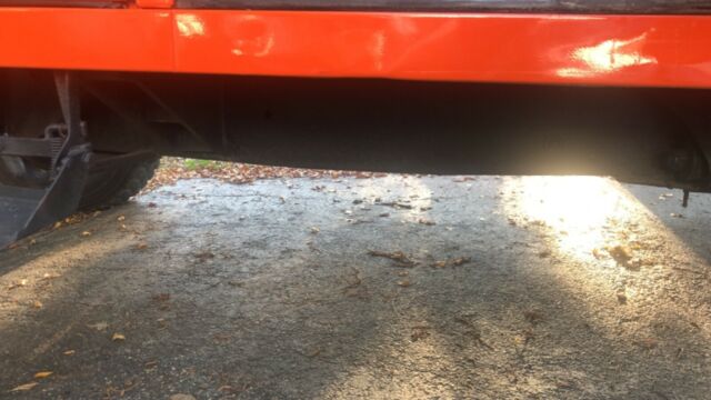 1984 orange Land Rover Defender