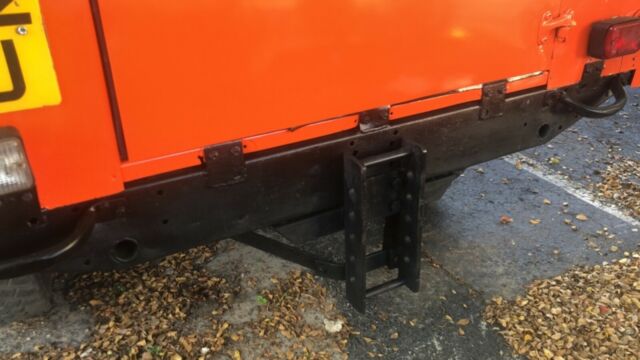 1984 orange Land Rover Defender