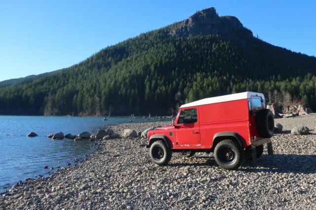 1994 Red Land Rover Defender