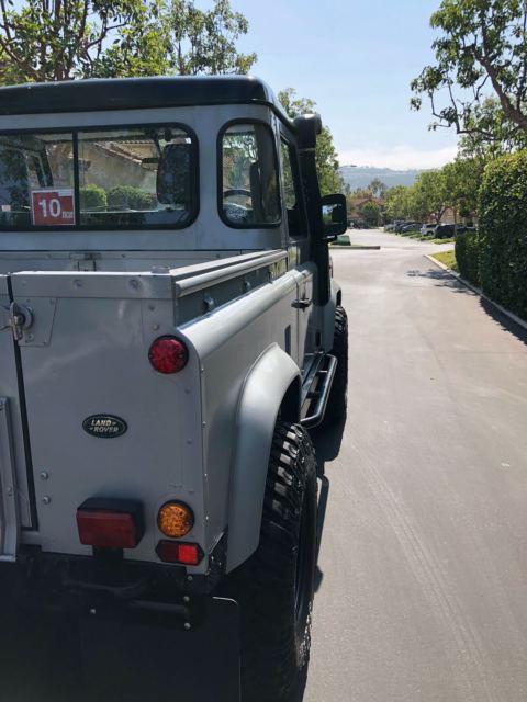 1993 Silver / Black Land Rover Defender Standard Cab Pickup
