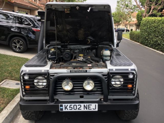 1993 Silver / Black Land Rover Defender Standard Cab Pickup