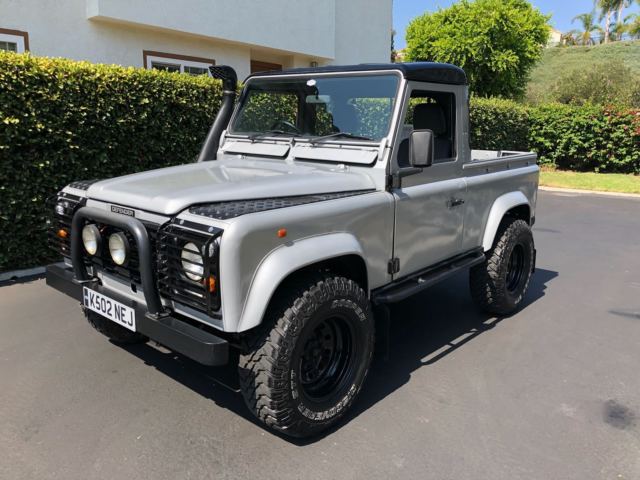 1993 Silver / Black Land Rover Defender Standard Cab Pickup