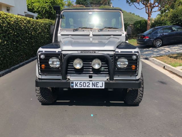 1993 Silver / Black Land Rover Defender Standard Cab Pickup
