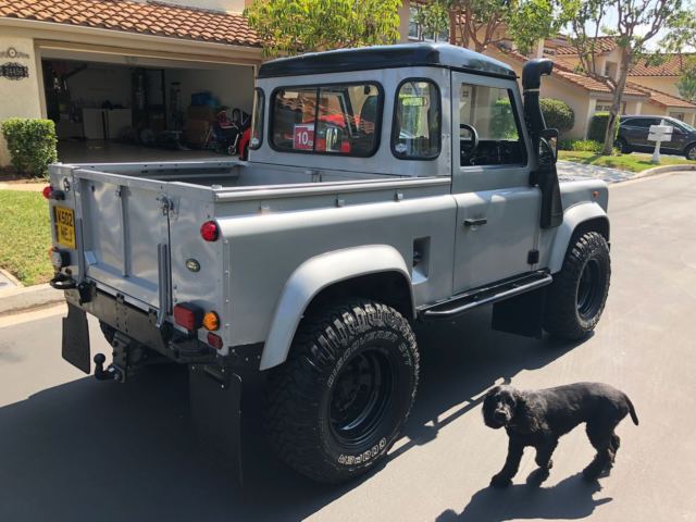 1993 Silver / Black Land Rover Defender Standard Cab Pickup