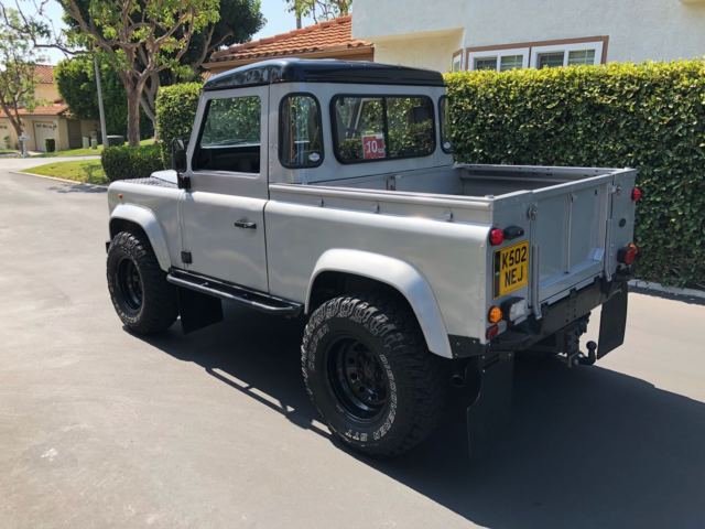 1993 Silver / Black Land Rover Defender Standard Cab Pickup