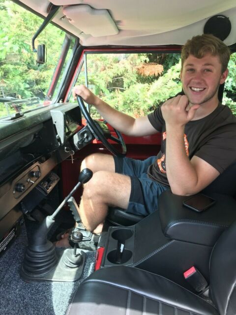 1991 Portofino Red Land Rover Defender