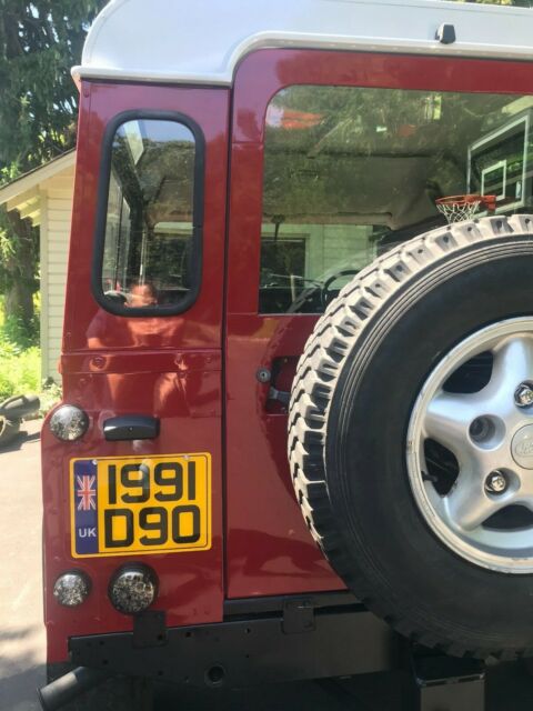1991 Portofino Red Land Rover Defender