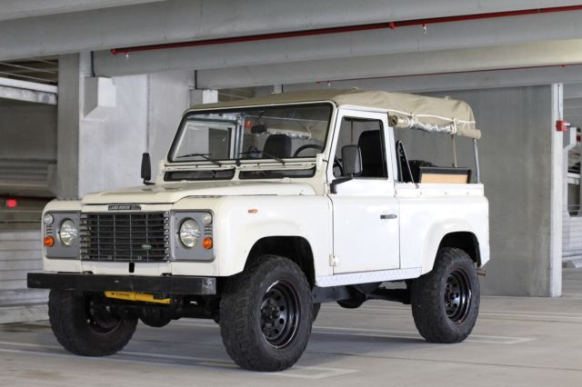1987 ivory Land Rover Defender Convertible