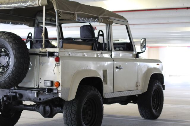 1987 ivory Land Rover Defender Convertible