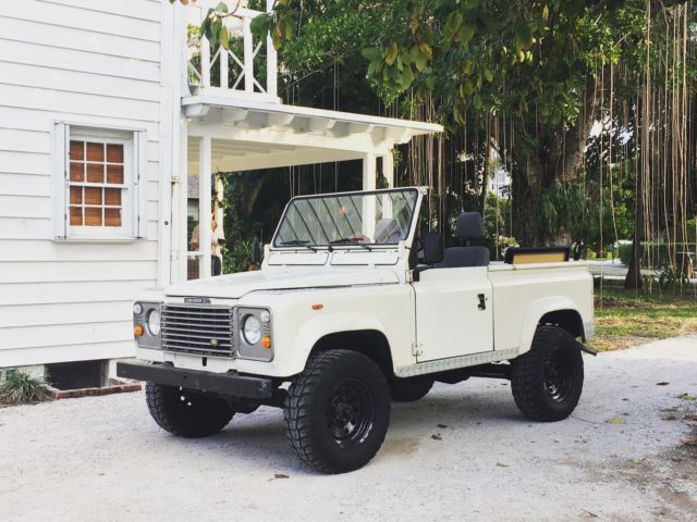 1987 ivory Land Rover Defender Convertible