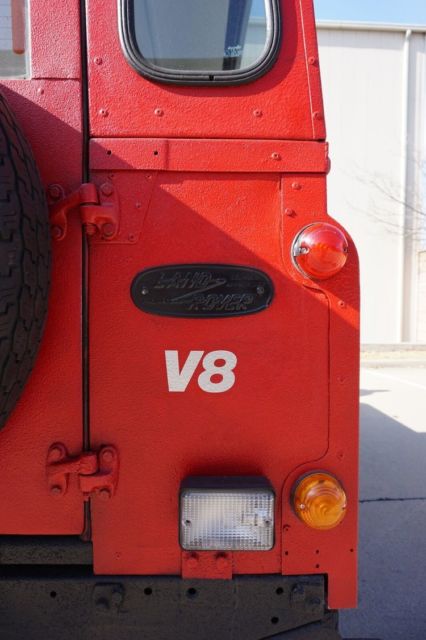 1985 Red Land Rover Defender SUV