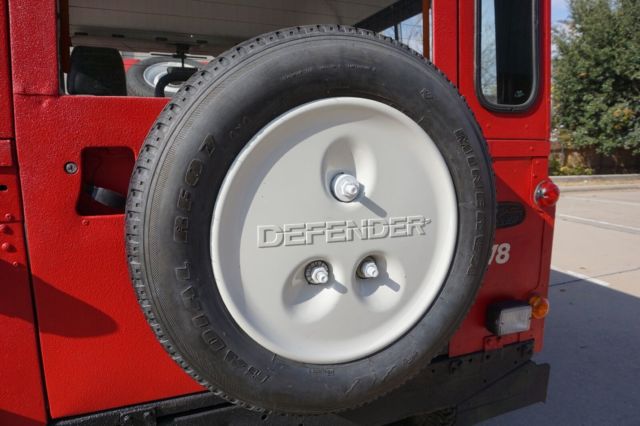1985 Red Land Rover Defender SUV