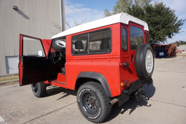 1985 Red Land Rover Defender SUV