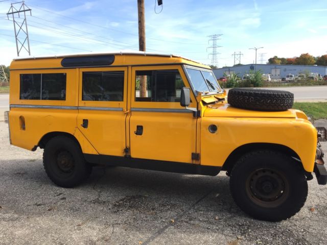 1964 Yellow Land Rover Defender Wagon