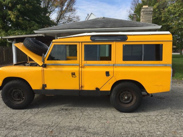 1964 Yellow Land Rover Defender Wagon