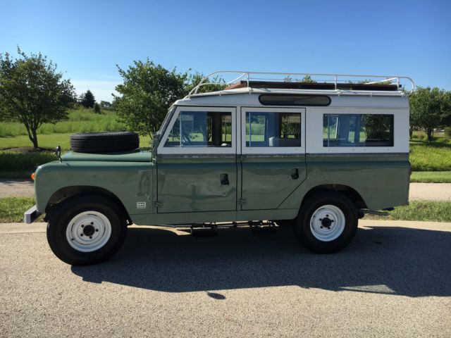 1965 Green/white Land Rover Defender Wagon