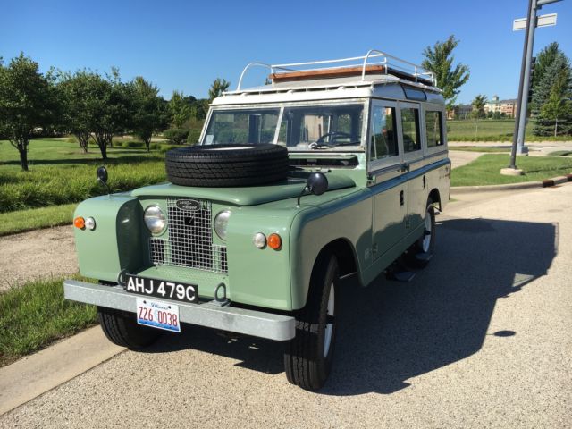 1965 Green/white Land Rover Defender Wagon