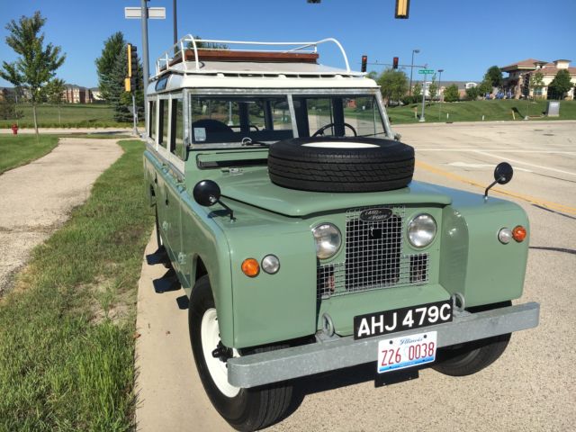 1965 Green/white Land Rover Defender Wagon