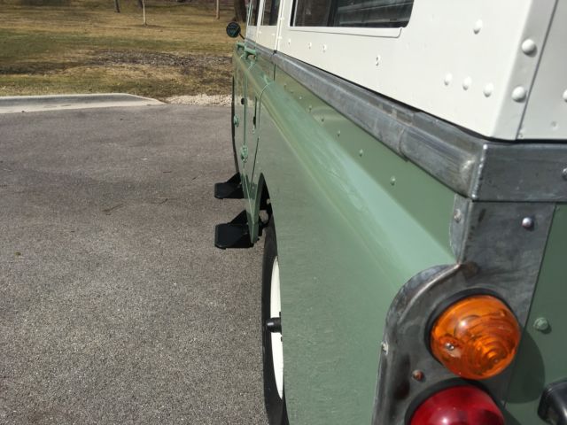 1965 Green/white Land Rover Defender Wagon