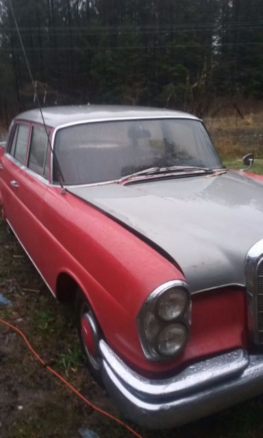 1961 Red Mercedes-Benz 200-Series Sedan