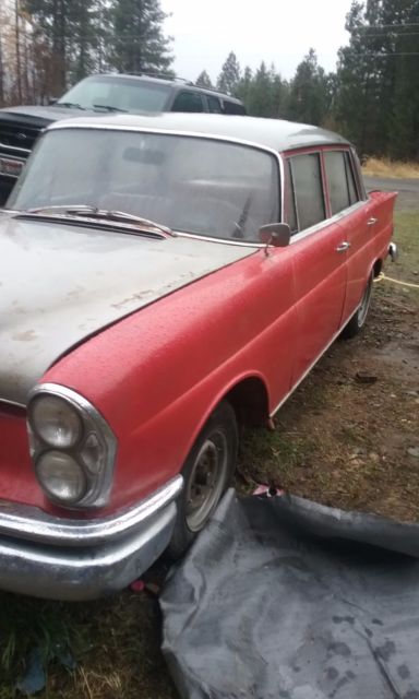 1961 Red Mercedes-Benz 200-Series Sedan