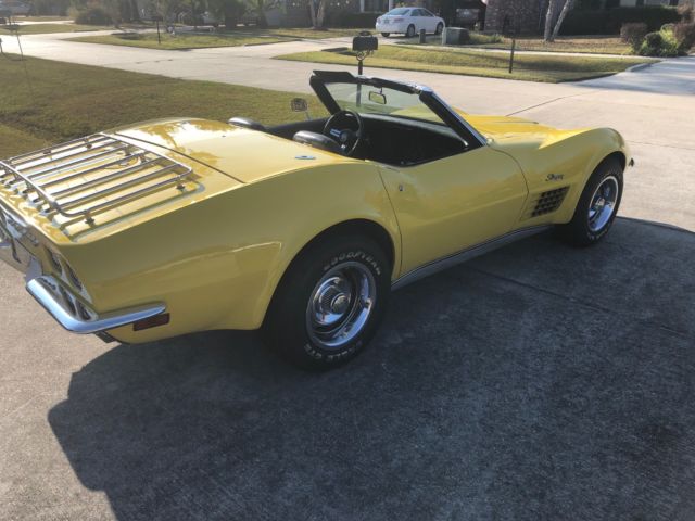1972 yellow Chevrolet Corvette Convertible