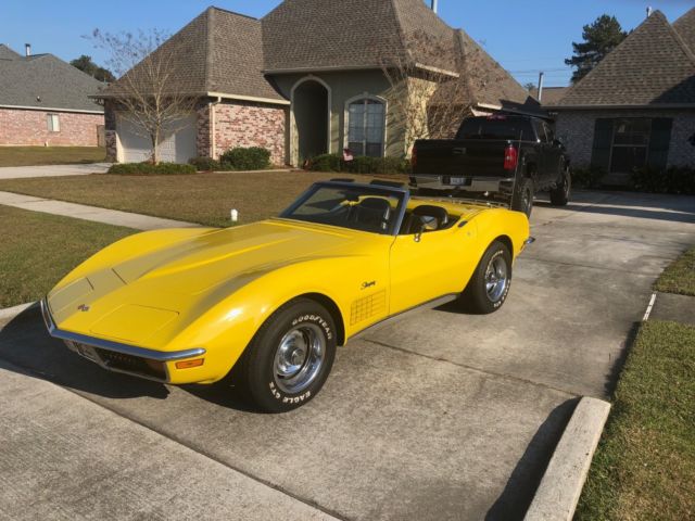 1972 yellow Chevrolet Corvette Convertible