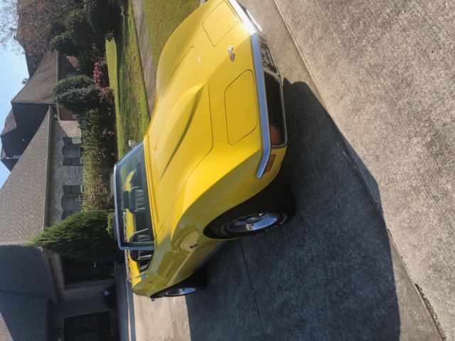 1972 yellow Chevrolet Corvette Convertible