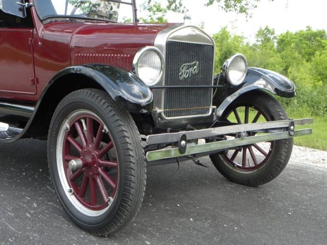1927 Burgundy Ford Model T Convertible