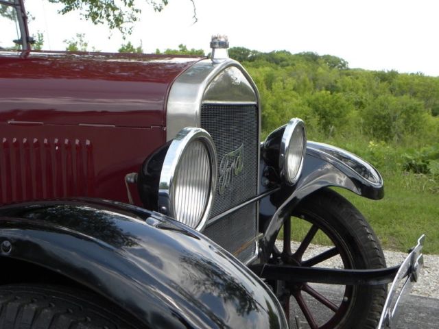 1927 Burgundy Ford Model T Convertible