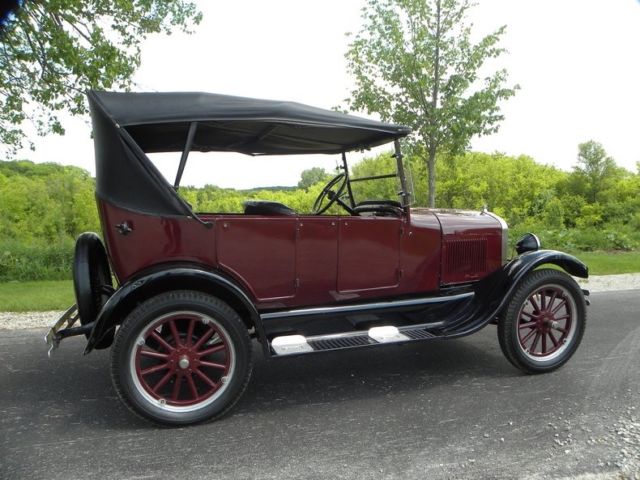 1927 Burgundy Ford Model T Convertible