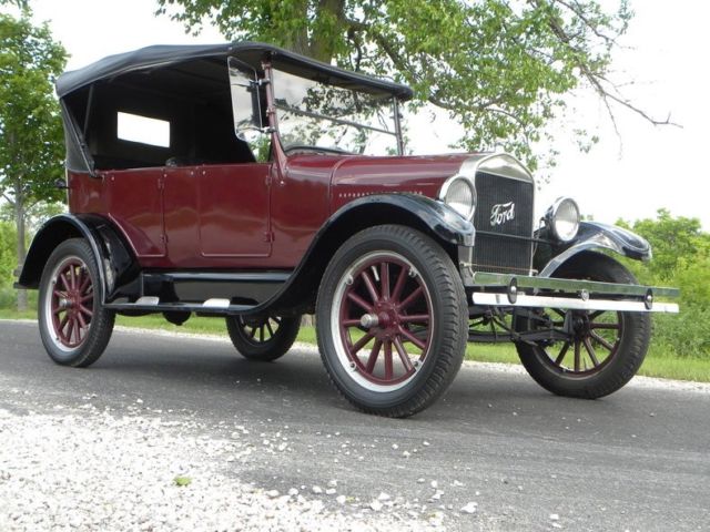 1927 Burgundy Ford Model T Convertible