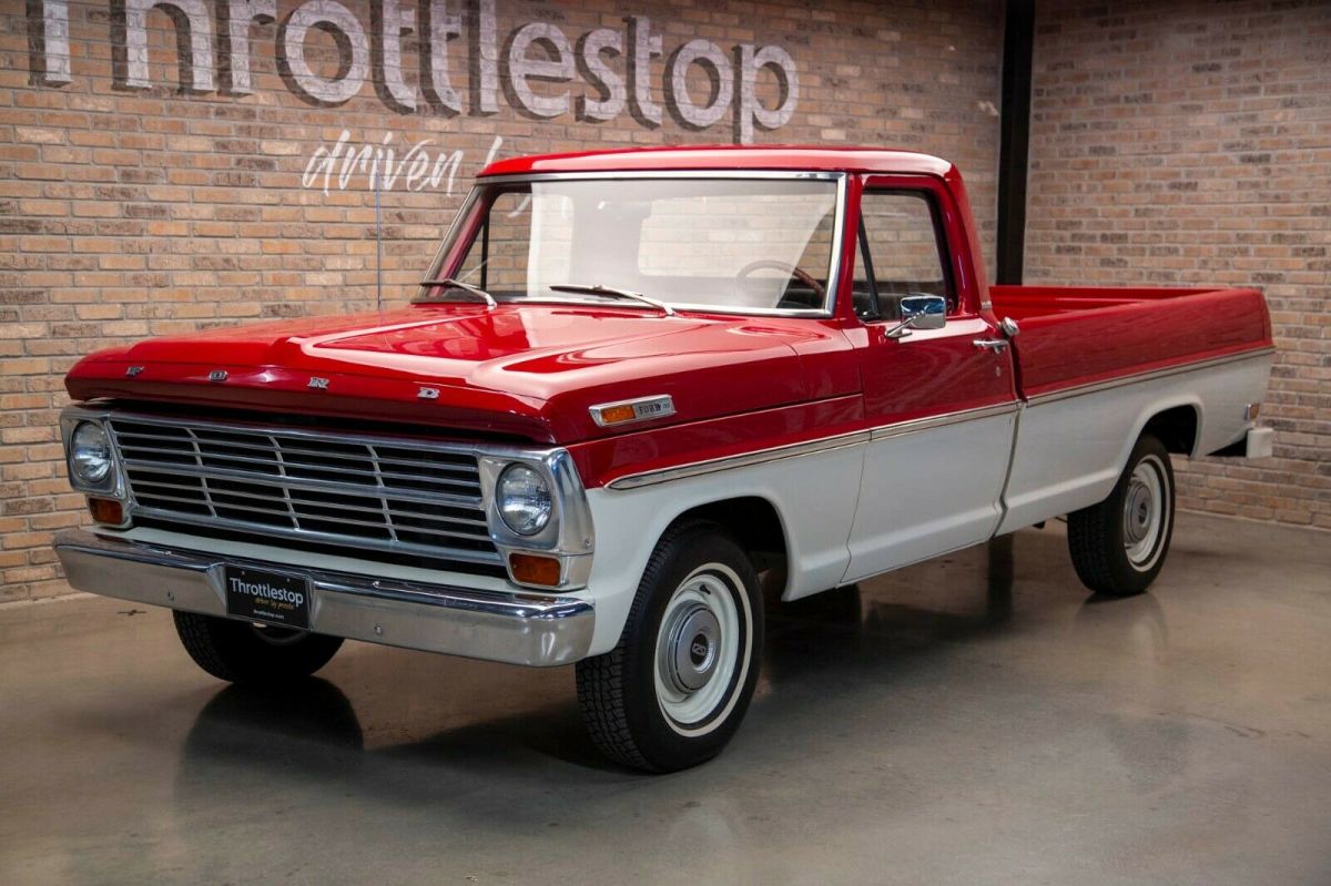 1969 Red Ford F-100 Standard Cab Pickup