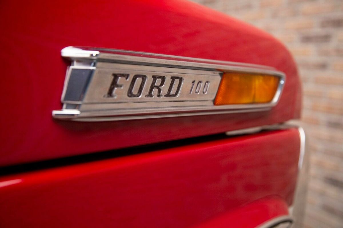 1969 Red Ford F-100 Standard Cab Pickup