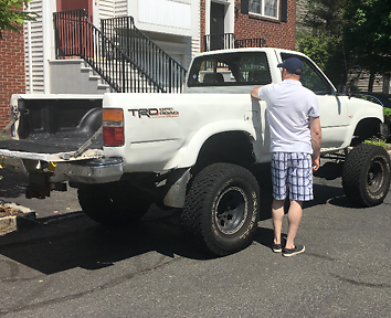 1992 white Toyota Tacoma pickup