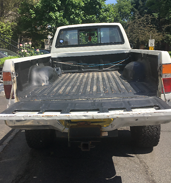 1992 white Toyota Tacoma pickup