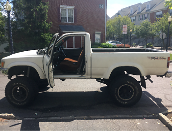 1992 white Toyota Tacoma pickup