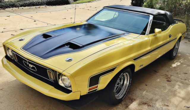 1973 Yellow Ford Mustang Convertible