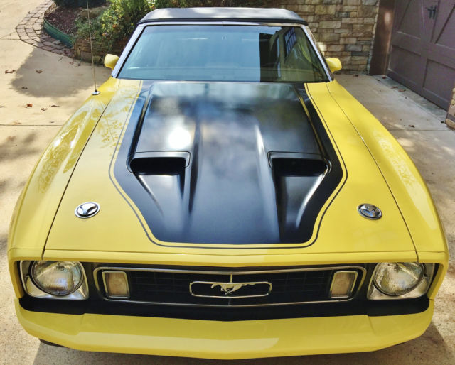 1973 Yellow Ford Mustang Convertible