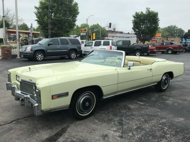 1976 Pale Yellow Cadillac Eldorado Convertible