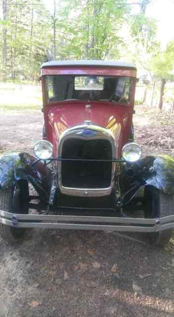 1929 Red Ford Model A Sedan