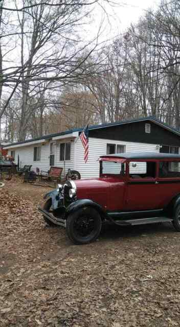 1929 Red Ford Model A Sedan