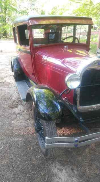 1929 Red Ford Model A Sedan